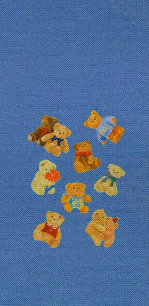 #aesthetic #wallpaper #background #icon #teddybears Cute Wallpapers Aesthetic Nature, Teddy Bear Phone Wallpaper, Message Background Aesthetic, Vintage Bear Wallpaper, Fall Teddy Bear Wallpaper, 90s Background Wallpapers, Pet Wallpaper Aesthetic, Cute Blueberry Wallpaper, Wallpaper Iphone Teddy Bear