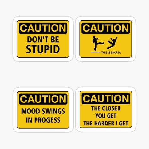 Sarcastuc Stickers Funny Sarcasm Quotes, Funny Helmet, Car Sticker Ideas, Mean Jokes, Sarcastic Stickers, Quotes Stickers, Eid Card Designs, Stickers Vintage, Funny Bumper Stickers