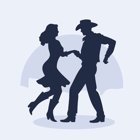 Free vector hand drawn dancing cowboy si... | Free Vector #Freepik #freevector #silhouette #western #cowboy #dancing Cowboy Dancing, Dancing Cowboy, Cowboy Silhouette, Western Dance, Cow Boy, Vector Hand, Photo Images, Western Cowboy, Wild West