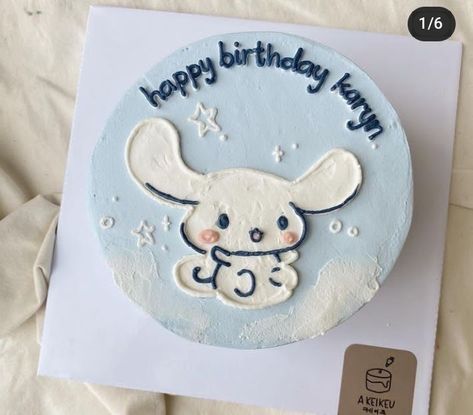 Cinamoroll Cake, Kue Disney, Bolo Da Hello Kitty, Kitty Birthday Cake, Birthday Anime, Hello Kitty Birthday Cake, Anime Cake, Artistic Ideas, Korean Cake