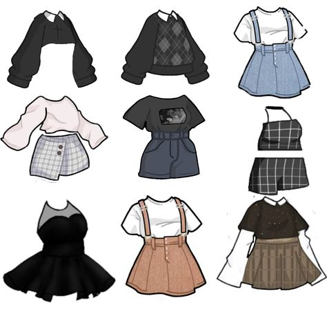 Lukisan Landskap, Lukisan Fesyen, Types Of Clothes, Corak Menjahit, Paper Dolls Clothing, Clothing Sketches, Clothing Design Sketches, Drawing Anime Clothes, Dress Design Sketches