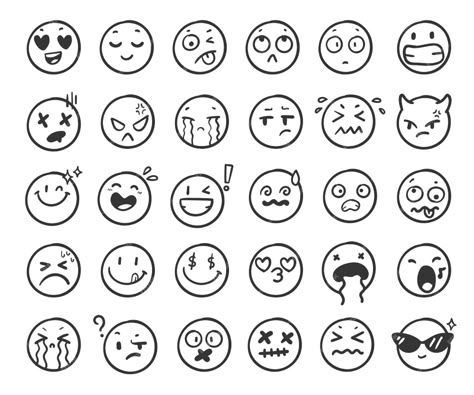 Premium Vector | Feeling face hand drawn emotions Face Emotions Drawing, Doodle Your Emotions, Emotion Doodles Feelings, Angry Face Doodle, Cartoon Emotions Faces, Simple Emotion Faces, Doodle Emotions Faces, Drawing Feelings, Feelings Faces