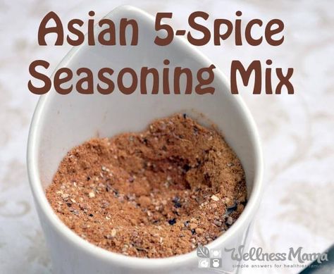 We love using homemade Asian 5-spice seasoning mix on seafood and fatty meats like pork. This version has all organic ingredients without MSG. Asian Seasoning, Homemade Dry Mixes, 5 Spice, Spice Blends Recipes, Homemade Spice Mix, Asian Spices, Spice Mix Recipes, Homemade Spice Blends, Seasoning And Spice