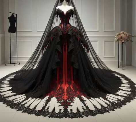 Evil Queen Wedding Dress, Evil Wedding Dress, Vintage Gothic Wedding Dress, Dark Wedding Dresses, Vampire Wedding Dress, Punk Wedding Dresses, Suga Boyfriend, Villain Dresses, Goth Wedding Dresses