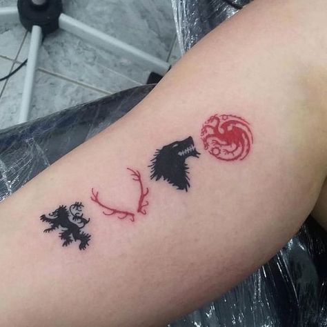 Game Of Thrones Tattoo Ideas, Fandom Tattoos, Targaryen Tattoo, Game Of Thrones Tattoo, Places To Get Tattoos, Fire Tattoo, Gaming Tattoo, Gra O Tron, Face Tattoos