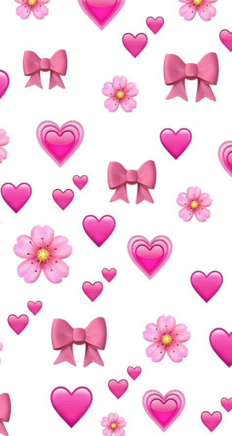 Pink Emoji Wallpaper, Sparkly Iphone Wallpaper, Emoji Wallpaper Iphone, Emoji Backgrounds, Iphone Wallpaper Classy, Bow Wallpaper, Background Pink, Wallpaper Doodle, Simple Phone Wallpapers