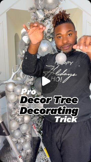 White Flocked Christmas Trees, Winter Wonderland Themed Christmas Tree, Grey Christmas Tree Ideas, Tree With Large Ornaments, Fill Holes In Christmas Tree, Red White Silver Christmas Tree Ideas, How To Add Ornaments To Christmas Tree, 3 Ornaments Tied Together On Christmas Tree, Stringing Christmas Ornaments Together