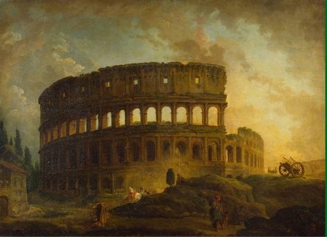 Ruins Landscape, Hubert Robert, Empire Romain, Italian Landscape, Roman Art, Historical Art, Grand Tour, Ancient Rome, Fantasy Landscape