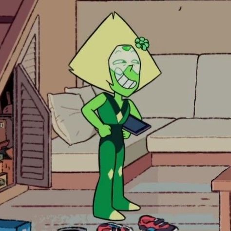 Peridot Screenshots, Peridot Su, Steven Universe Lapis, Steven Universe Wallpaper, Lapis And Peridot, Peridot Steven Universe, Horror Themes, Calendar Stickers, Love Drawings