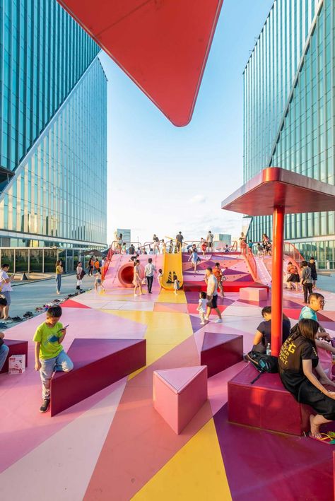 BIG BANG - 100architects Urban Furniture, Rooftop Design, Public Space Design, Mix Use Building, Playground Design, Parking Design, Urban Spaces, Social Interaction, Play Area