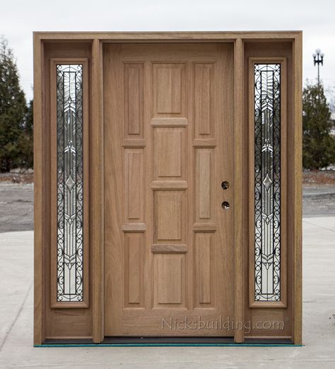 Wooden Gate Design, Door Interior Design, Pintu Ganda, Gate Design Ideas, Pintu Interior, Main Doors, Exterior Entry Doors, Wooden Gate, Single Door Design