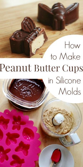 Make peanut butter cups in silicone molds for shaped peanut butter cups. This peanut butter cup recipe is easy enough for kids to make! Candy Molds Recipes, Silicone Molds Recipes, Peanut Butter Cups Recipe, Cookies Cupcake, Chocolate Candy Recipes, Money Honey, Homemade Candies, Köstliche Desserts, So Yummy