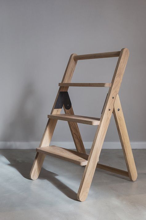 Pedersen Lennard, Kitchen Step Ladder, Wooden Step Ladder, Stool Woodworking Plans, Wormy Chestnut, Ladder Stairs, Folding Ladder, Step Ladders, Wooden Steps