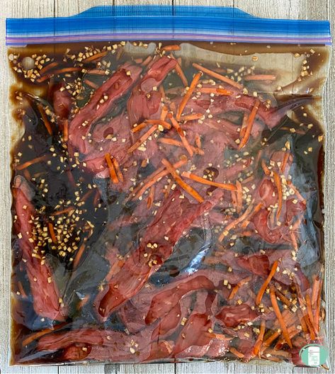 Mongolian Beef Skillet Freezer Meal - Freezer Meals 101 Freezer Marinades For Beef, Beef Tips And Gravy Freezer Meal, Freezer Steak Fajitas, Freezer Mongolian Beef, Steak Freezer Meals Make Ahead, Cube Steak Freezer Meal, Sirloin Steak Freezer Meals, Freezer Beef And Broccoli, Flank Steak Freezer Meals