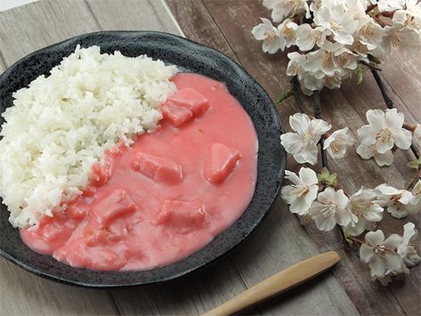 Japan’s Sakura Pink Vegetable Curry Proves Any Food Can Be Cherry Blossom Themed – grape Japan Cherry Blossom Party, Cherry Blossom Theme, Pink Foods, Vegetable Curry, Bulgogi, Streetwear Sneakers, Cute Desserts, Food Themes, Fashion Streetwear