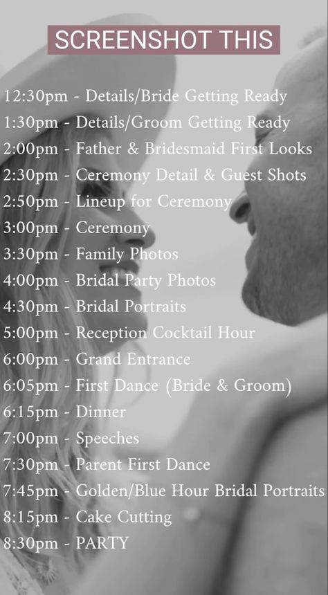 Wedding Day Layout, 10 Hour Wedding Timeline, Cute Wedding Day Ideas, Wedding Timeline Ceremony At 3, Flow Of Wedding Ceremony, Wedding Timeline First Look, 3pm Ceremony Wedding Timeline, 4pm Wedding Ceremony Timeline, Wedding Day Timeline 2pm Ceremony No First Look