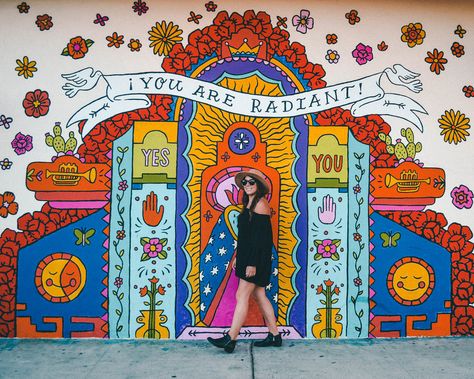 Best Instagram Spots in San Diego: Popular Insta-worthy Locations / The Best Photo Walls in San Diego - North Park / goseekexplore.com / go seek explore by ally archer California Road Trip Itinerary, Selfie Wall, Graffiti Murals, California Travel Road Trips, Murals Street Art, North Park, Mural Wall Art, Road Trip Itinerary, Instagram Worthy