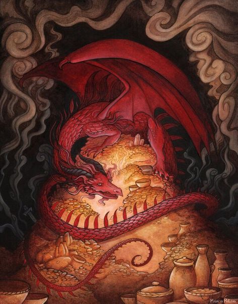 Dragon Lying Down, Fairytale Dragon, Hobbit Art, Dragon's Lair, Lotr Art, Graphic Book, Painting Subjects, Dragon Artwork, Dragon Drawing