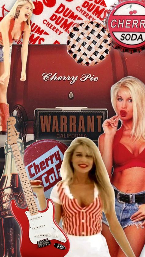 Warrant Cherry Pie, Sweet Cherry Pie, 80s Rock, Cherry Cola, Red Cherry, Sweet Cherries, Cherry Pie, Red Aesthetic, Bobbi Brown