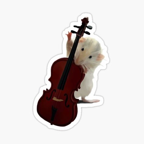 "Rat playing the Cello" by aimeetregunno | Redbubble Cello Stickers, Cello Case, Memes Xd, Case Stickers, Rats, Cute Stickers, Top Artists, Sticker Design, Sell Your Art