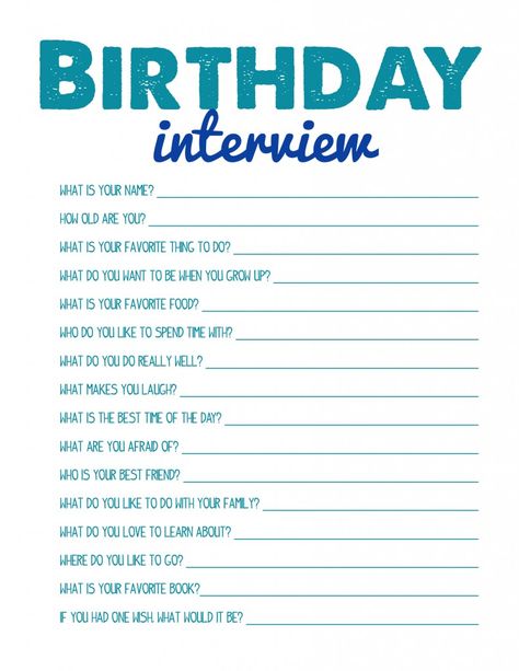 Birthday Interview questions that are answered each year Birthday Interview Questions, Birthday Interview, What Makes You Laugh, One Wish, What Is Your Name, Done With You, Interview Questions, Hetalia, Party Games