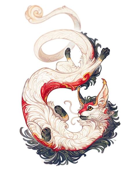 ommission for @8bittykitty . . . #catdragon #dragoncat #cat #cats #chinesedragon #dragon #animals #mythology #fantasycreature #animalart Dragon Cat, Tattoo Sketch, Japon Illustration, Creature Drawings, Fantasy Creatures Art, Mythical Creatures Art, Creature Concept Art, Arte Fantasy, 판타지 아트