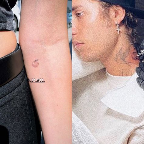 Hailey Bieber Tattoo, Hailey Baldwin, Hailey Bieber, Fish Tattoos, Jesus Fish Tattoo, Triangle Tattoo, Tattoos