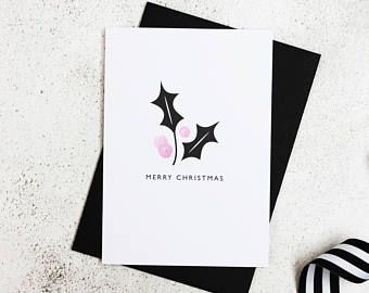 Christmas cards | Etsy UK Black And White Christmas Cards, Minimalist Christmas Cards, Black Christmas Cards, Foil Christmas Cards, Christmas Minimalist, Traditional Christmas Cards, Black Envelope, Modern Christmas Cards, Rainbow Polka Dots