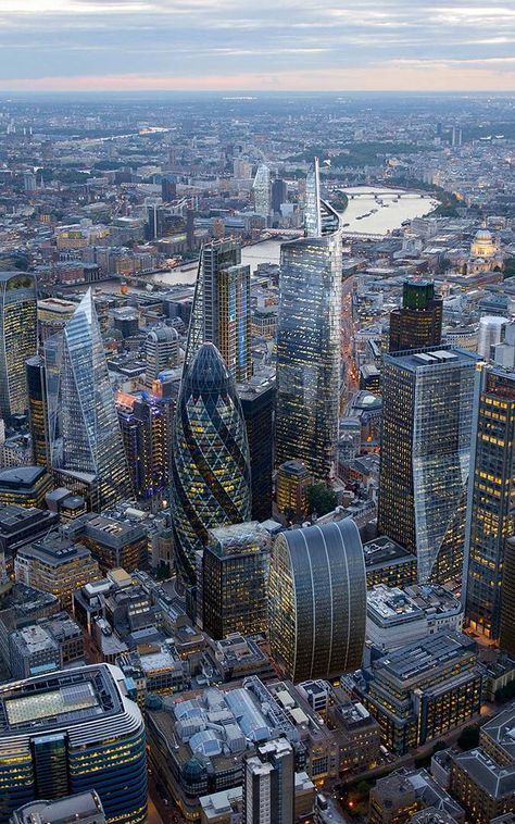 This Is What London Will Look Like In 20 Years After A Skyscraper Boom | Co.Exist | ideas + impact London Skyscrapers, Gherkin London, Future London, London Buildings, London Dreams, Fotografi Kota, Tall Buildings, London Aesthetic, London Architecture