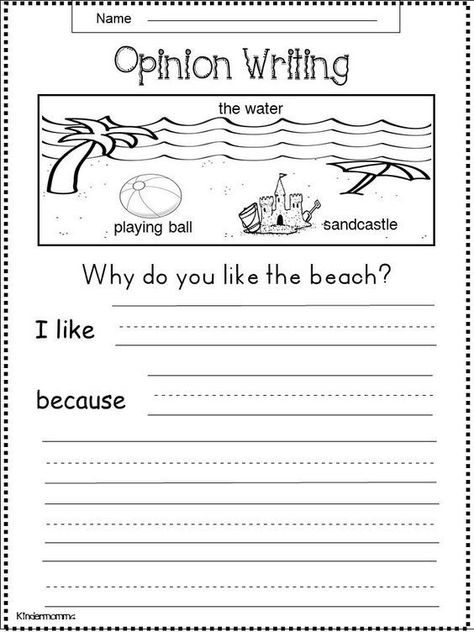 This printable ESL worksheet is ideal to practice opinion writing. Students have to write about why they like the beach. Creative Writing Worksheets, Calendar Planning, Kindergarten Writing Activities, Christmas Learning, Ela Worksheets, Summer Worksheets, Writing Practice Worksheets, 2nd Grade Writing, Summer Writing