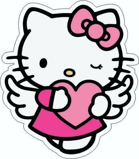 Cute Stickers Hello Kitty, Hello Kitty Cut Out, Hello Kitty Stickers Png, Hello Kitty With Wings, Cute Hello Kitty Stickers, Sticker Hello Kitty, Angel Hello Kitty, Stickers Hello Kitty, Hello Kitty Angel