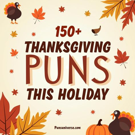 Feast your eyes on the ultimate #Thanksgiving delight! 🍗 Dive into our cornucopia of 150+ hilarious Thanksgiving puns that'll have you gobbling with laughter all holiday long. From "fowl" jokes to "pie-oneering" wordplay, there's something to tickle every funny bone. Let the giggles compliment your gravy and add some humor to your harvest. Don't be a turkey—share the laughter! 🦃✨ #ThanksgivingHumor #HolidayLaughs #DinnerTableGiggles #PunFest #FamilyFun #LaughOutLoud #FeastOfFun #WittyWords #GobbleGobble Thanksgiving Cards Funny, Thanksgiving Puns Funny, Turkey Jokes Humor, Funny Thanksgiving Images, Apple Puns, Pie Puns, Funny Thanksgiving Pictures, Cookie Puns, Turkey Jokes