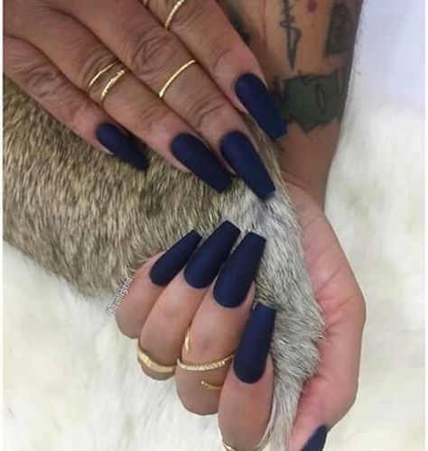 Matt Dark Blue Nails, Dark Toenail Polish, Navy Coffin Nails, Dark Blue Matte Nails, Matte Dark Blue Nails, Navy Matte Nails, Matte Navy Nails, Simple Dark Nails, Dark Matte Nails