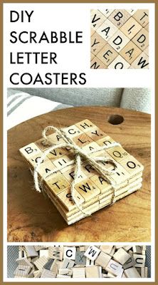 Scrabble Tiles Coasters, Scrabble Letter Crafts, Scrabble Coasters, Make Coasters, Scrabble Tile Crafts, Scrabble Crafts, Old Board Games, Mod Podge Crafts, Scrabble Letters