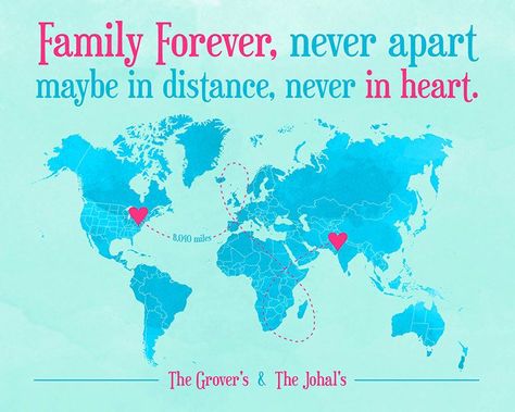 Distance Family Quotes, Long Distance Family Quotes, Family Quotes Distance, Long Distance Boyfriend Quotes, Funny Goodbye Quotes, Quotes About Distance, Distance Quotes For Him, Deployment Wall, Long Distance Family