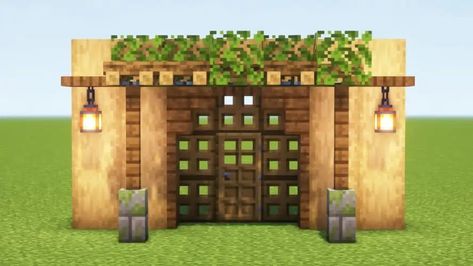 Minecraft Door Way Design, Cute Minecraft Living Room Ideas, Minecraft Shop Front Ideas, Front Door Minecraft Ideas, Minecraft Door Way Ideas, Door Way Minecraft, Minecraft Entry Way Interior, Door Designs Minecraft, Minecraft Door Way