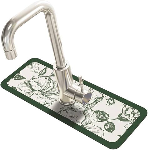 Amazon.com: Fantasy Style Faucet Draining Mat, Diatom Mud Faucet Non-Slip Drain Pad Sink Mat, Drying Mat for Kitchen Counter & Bathroom Kitchen Sink Splash Guard 14.96 * 5.43in (A): Home & Kitchen Sink Splash Guard, Counter Bathroom, Fantasy Style, Sink Mats, Diatomaceous Earth, Store Organization, Dining Storage, Kitchen Counter, Kitchen Storage Organization