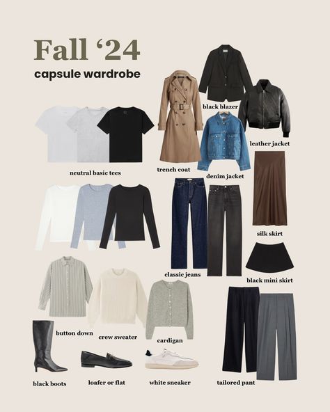 the only 15 items you need in your wardrobe this fall 🤎 #capsulewardrobe #fallfashion #styleguide #wardrobeessentials #sustainablefashion #fallstyle #howtodress #fallcapsulewardrobe Fall Basics, Fall Wardrobe Essentials, Fall Capsule Wardrobe, Fit Inspo, Fall Wardrobe, Fitness Inspo, Capsule Wardrobe, Wardrobe Essentials, Sustainable Fashion