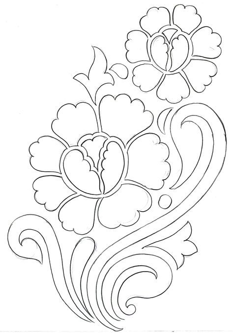 Print Motifs Design, Wreath Drawing, Fabric Paint Designs, Flower Drawing Design, Motif Batik, Art And Craft Videos, Diy Embroidery Patterns, Border Embroidery Designs, Pola Sulam