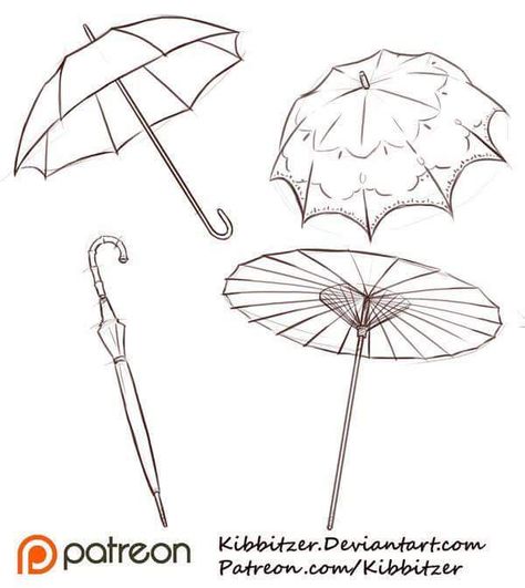 Umbrella/Parasol References Umbrella Drawing, 심플한 그림, Zestaw Ikon, Reference Sheet, Dessin Adorable, Mad Max, Art Poses, Drawing Tutorials, Art Tutorials Drawing