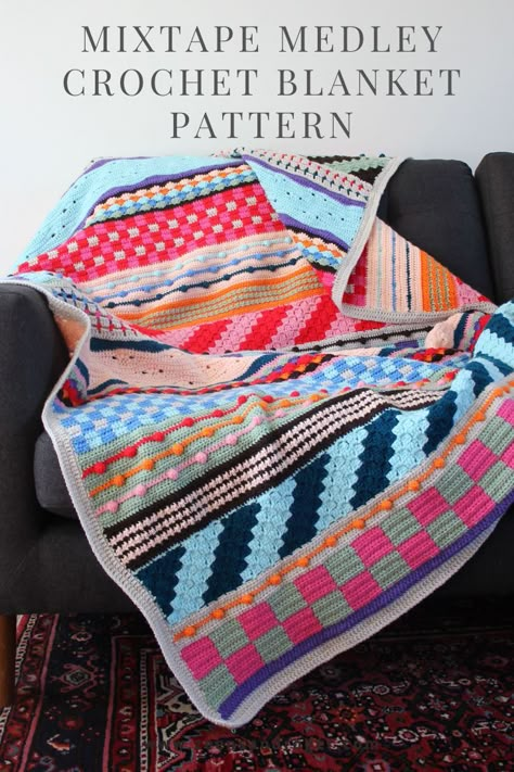 Modern Haken, Modern Crochet Blanket, Quick Crochet Patterns, Crochet Blanket Designs, Crochet Blanket Pattern, Crochet Blanket Afghan, Crochet Throw Blanket, Haken Baby, Crochet Patterns Free Blanket