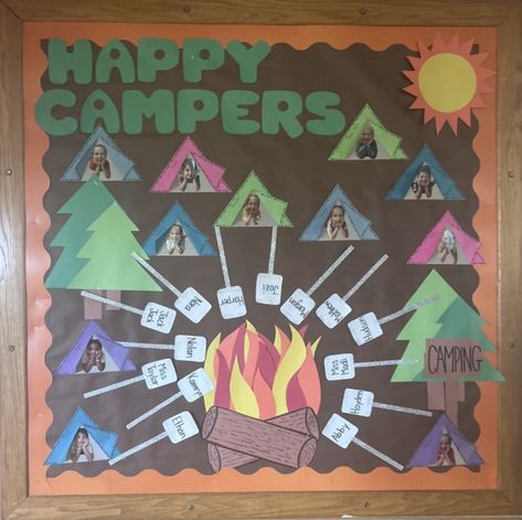 Mountain Classroom, Preschool November, Camping Craft, Camping Classroom, Infant Room, Preschool Bulletin, Classroom Board, Classroom Art, Classroom Theme