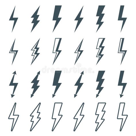 Lightning bolt set. Lightning bolt icons set, thunderbolt silhouette sign. outli , #Affiliate, #thunderbolt, #silhouette, #sign, #icons, #Lightning #ad Tattoo Lightning Bolt, Lightning Logo Design, Wallpaper Lightning, Tattoo Lightning, Lightning Drawing, Thunder Tattoo, Flash Symbol, Blitz Tattoo, Lightning Bolt Tattoo