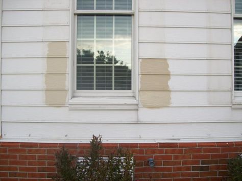 Relaxed Khaki (left) vs Universal Khaki (right) Universal Khaki Exterior Paint, Khaki Exterior House Colors, Universal Khaki Color Scheme, Khaki Color Scheme, Outside Painting, Claremont House, Shaker Beige, Grant Beige, Anew Gray