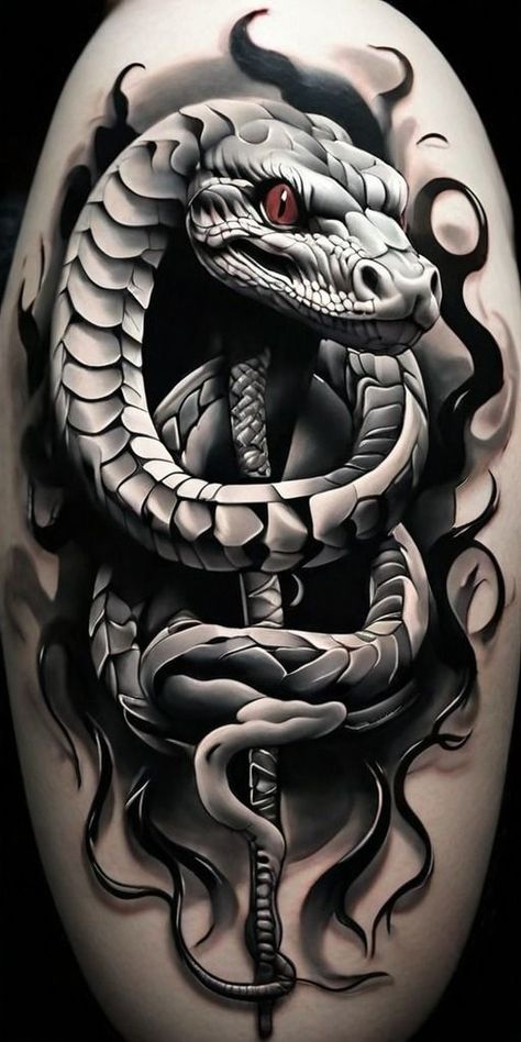 Cobra Tattoo Design, Emma Tattoo, Black And Gray Tattoo, Aztec Drawing, Around Arm Tattoo, Cobra Tattoo, Snake Tattoo Design, Celtic Tattoo, Buddha Tattoo