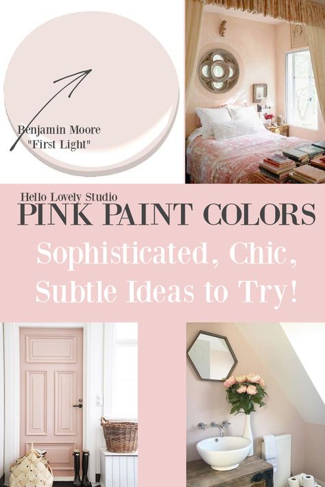 2023 Pink Paint Colors, Small Pink Bathroom Ideas Paint, Bm Pink Paint Colors, Very Pale Pink Paint, Ballet Slipper Pink Paint, Ballet Pink Paint Color, Coastal Pink Paint Colors, Best Soft Pink Paint Colors, Best Muted Pink Paint Colors