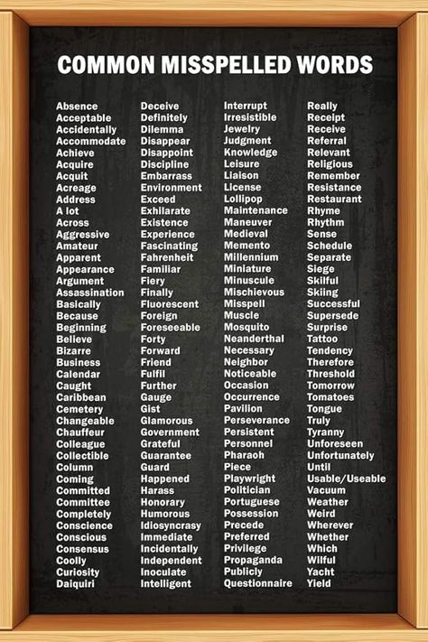 Amazon.com: Punctuation Grammar and Writing Classroom English Class Posters Depth Of Knowledge Lit Literary Terms Library Decorations High School Teacher Home Chart Speech Cool Wall Art Print Poster 12x18 : Office Products Common Misspelled Words, English Teacher Classroom, Classroom English, Writing Classroom, Library Decorations, Writing Reference, Commonly Misspelled Words, Grammar English, Literary Terms