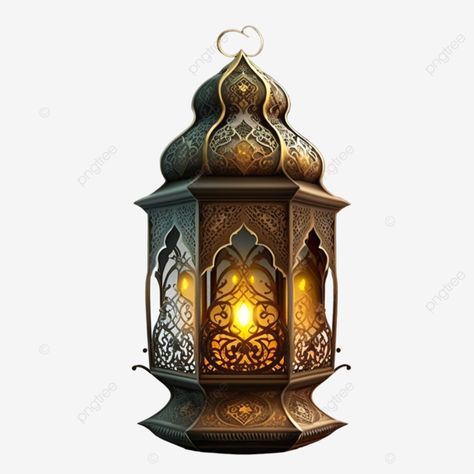 Islamic Lamp, Ramadan Lamp, Ramadan Png, Islamic Celebrations, Golden Lamps, Ramadan Kareem Vector, Life Drawing Reference, Ramadan Kareem Decoration, 3d Lamp