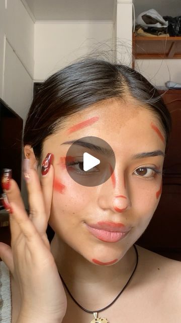 ♡ Pau Avella ♡ on Instagram: "New daily makeup ♥️✨ . . . . . #makeup #makeuptutorial #maquillaje #cute #lipstick #blush #pink #makeuptrends" Mascara And Blush Makeup Look, Lipstick Blush, How To Do Blush With Lipstick, Blush Using Lipstick, Blush With Lipstick, Blush And Lips Makeup, Strong Blush Makeup, Blush Makeup Tutorial, Plouise Makeup Blush