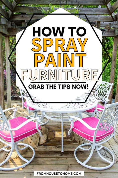 How To Paint Metal Patio Furniture | Garden Design Painted Metal Patio Furniture, Outdoor Metal Furniture, Diy Glam Decor, How To Paint Metal, Painted Outdoor Furniture, Spray Paint Furniture, Summer Outdoor Decor, Furniture Painting Tips, Deck Makeover